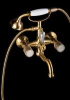 Смеситель для ванны Boheme Royal Crystal, с душевым гарнитуром, бронза, 313-Royal/CRST