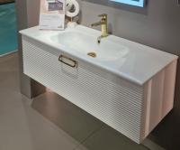 Тумба Linea 120 белая + Золото 842-120-WG белый
