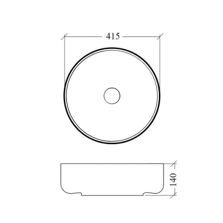 Раковина Boheme NeoArt LV204, 819-DL, 41.5 см, накладная, цвет дельмар