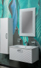 Тумба Armadi Art Linea 80 белая+Хром 842-080-WCR белый