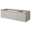 QUATRO 2 140см (100+40) тумба CASHMERE профиль c подсветкой внутри 790-M2-140-CM-MG LED CASHMERE