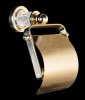 Держатель туалетной бумаги Boheme Murano Cristal с крышкой, золото, 10901-CRST-G