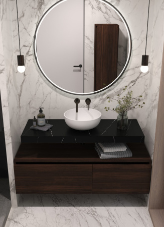 Столешница прямая FLAT NERO MARQUINA 1210*460*70 869-120-NM