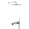Душевой комплект Boheme Qubic 474-NB, С ВНУТРЕННЕЙ ЧАСТЬЮ, цвет Brushed Nickel