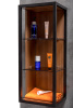 Пенал LOFT низкий dark wood полки стекло 895-D DARK OAK