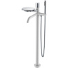 Смеситель Boheme Stick 129-WCR для ванны и душа, с душевым гарнитуром, White diamond chrome