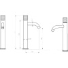 Смеситель для раковины Boheme Stick 121-WB, White black