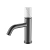 Смеситель для раковины Boheme Stick MRAMOR WHITE 121-GM-MR-W вороненая сталь
