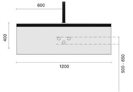QUATRO 1 120CM тумба DAPHNE профиль + внутр. подсв. 790-M1-120-D-MG-LED DAPHNE