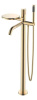 Смеситель Boheme Stick 129-GG.2 для ванны и душа, с душевым гарнитуром, gold diamond gold