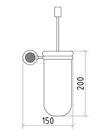 Ершик для унитаза Boheme Royal Cristal 10933-G настенный, золото