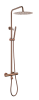 Душевая стойка c термостатом Boheme Uno 468-T-CB брашированная медь