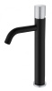 Смеситель Boheme Stick 122-BCR.2 для раковины высокий, черный, (black touch chrome)