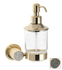 Дозатор жидкого мыла Boheme Royal Cristal 10932-G-B, золото, черные кристаллы