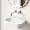 Раковина накладная COLIBRI Corian 480*320*100 White Glossy 902-W белый