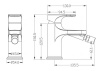Смеситель Boheme Spectre 456-BR для биде, бронза