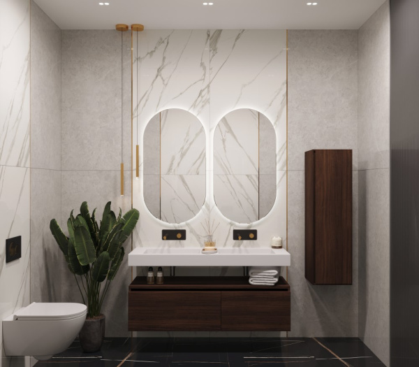 Столешница моноблок FLAT ST 140см (1404*452*100) двойной 888-140 белый