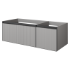 QUATRO 2 120см (80+40) тумба LUNA FUGA профиль антрацит 790-M2-120-L-RIB-A LUNA