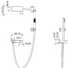 Смеситель Boheme Stick 123-BB.2 для ванны и душа, с душевым гарнитуром, Black Touch Black