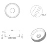 Раковина Boheme Corian 801-R-G, 40 см накладная, цвет золотой