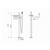 Смеситель Boheme Stick 129-BCR для ванны и душа, с душевым гарнитуром, Black chrome