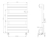 Полотенцесушитель водяной Boheme Venturo 80 x 50 см, ширина 55 см, высота 80 см, хром, 720-CR