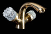 Смеситель для раковины Boheme Crystal 291-CRST, золото