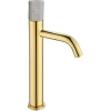 Смеситель для раковины Boheme Stick 122-G-MR-WHITE, Gold Mramor White
