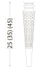 Ножки DENTI белые (пара) 25 5см 847-W-25 белый