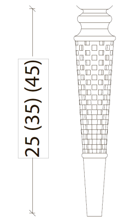 Ножки DENTI белые (пара) 25 5см 847-W-25 белый