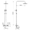 Душевая стойка Boheme Stick 128-WCR, White chrome, с ручкой Diamond