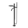 Смеситель Boheme Stick 129-GM.4 для ванны и душа, с душевым гарнитуром, gun metal