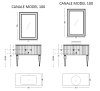 Тумба Armadi Art Canale 100 черная + Золото 843-100-BG черный