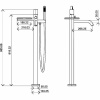 Смеситель Boheme Stick 129-WG.2 для ванны и душа, с душевым гарнитуром, White touch gold