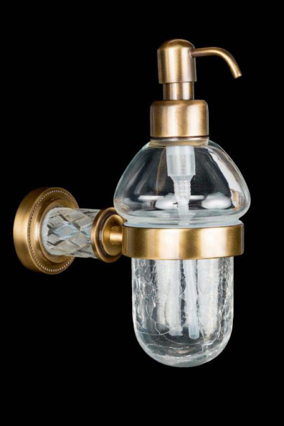 Дозатор жидкого мыла Boheme Murano Cristal, бронза, 10912-CRST-BR