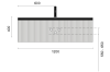 QUATRO 1 120CM тумба рифл DAPHNE профиль + внутр. подсв. 790-M1-120-RIB-D-MG-LED DAPHNE