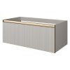 QUATRO 1 100CM тумба рифл CASHMERE FUGA профиль с подсветкой внутри 790-M1-100-CM-RIB-MG-LED CASHMERE