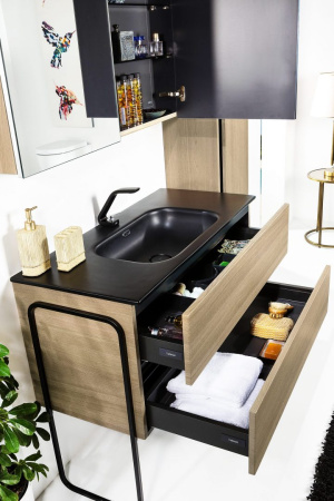 Зеркальный шкаф Armadi Art Vallessi 100 LIGHT OAK с подсветкой 546-L