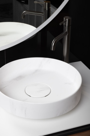 Раковина Boheme Corian 801-CLCT, 40 см накладная, цвет калакатта