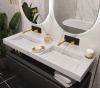 Столешница моноблок FLAT CALACATTA (1410*452*80) 859-140-CLCT CALACATTA