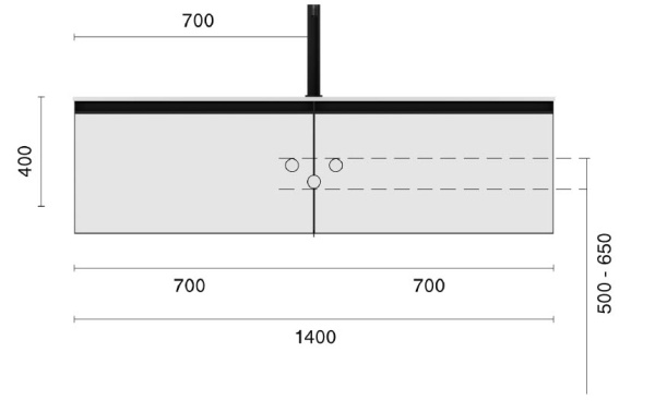 QUATRO 2 140см (70+70) тумба LUNA профиль антрацит + внутр. подсв. 790-M2-140(70+70)-L-A-LED LUNA