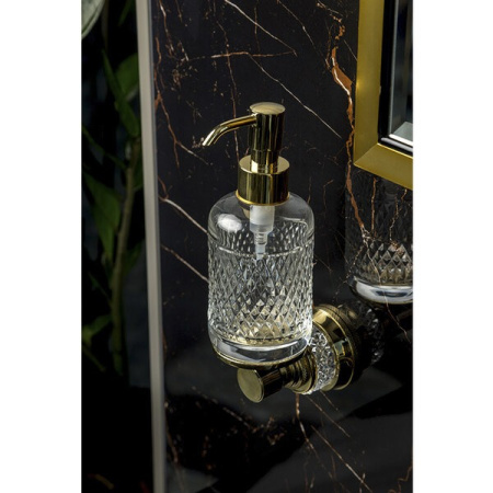 Дозатор жидкого мыла Boheme Aura 10247-G, золото
