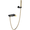 Смеситель Boheme Stick 123-BG для ванны и душа, с душевым гарнитуром, Black diamond gold