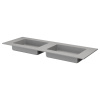 Раковина-моноблок QUATRO 140 LUNA (двойная) акрил 793-140-2-L LUNA