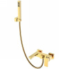 Смеситель для ванны и душа Boheme Qubic 473-G, цвет Shinny Gold