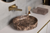 Раковина Boheme Corian 801-ED, 40 см накладная, цвет коричневый