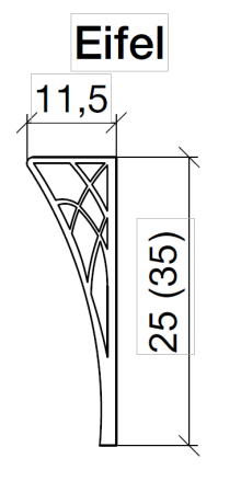 Ножки Eifel золото h35 (пара) 881-G золото