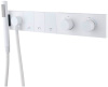 Термостатический смеситель с ручным душем Boheme Zodiac Thermo MATT WHITE 133-SYS-MW белый