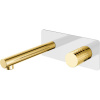 Смеситель для раковины Boheme Stick 125-WG, White diamond gold