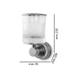 Стакан для зубных щеток Boheme Aura 10244-CR, хром